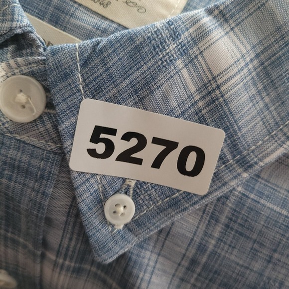 Weatherproof Vintage Performance Short Sleeve Shirt Medium Blue Plaid‎ New - Picture 9 of 9